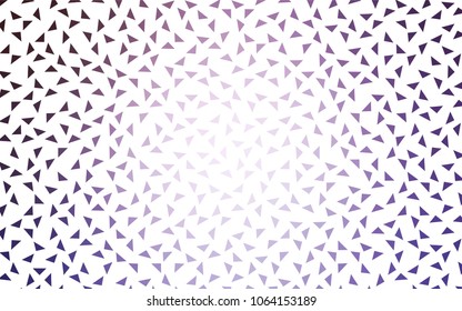 Light Purple vector abstract colorful background, which consist of triangles. Pattern with colored triangles on white background.