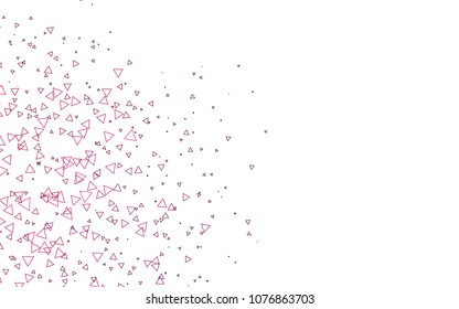 Light Purple vector abstract colorful background, which consist of triangles. Pattern with colored triangles on white background.