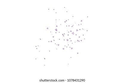 Light Purple vector abstract colorful background, which consist of triangles. Pattern with colored triangles on white background.