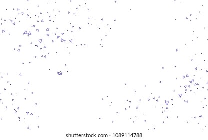 Light Purple vector abstract colorful background, which consist of triangles. Pattern with colored triangles on white background.