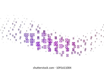 Light Purple vector abstract colorful background, which consist of triangles. Pattern with colored triangles on white background.