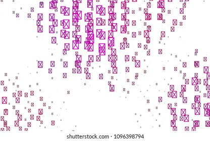 Light Purple vector abstract colorful background, which consist of triangles. Pattern with colored triangles on white background.