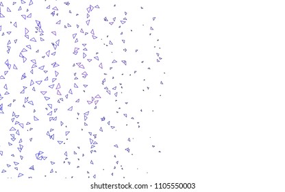 Light Purple vector abstract colorful background, which consist of triangles. Pattern with colored triangles on white background.