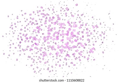Light Purple vector abstract colorful background, which consist of triangles. Pattern with colored triangles on white background.