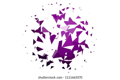 Light Purple vector abstract colorful background, which consist of triangles. Pattern with colored triangles on white background.