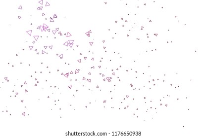 Light Purple vector abstract colorful background, which consist of triangles. Pattern with colored triangles on white background.
