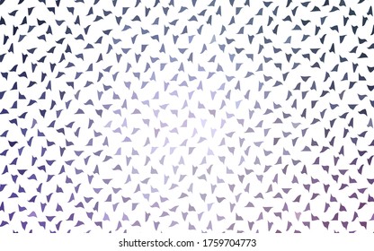 Light Purple vector abstract colorful background, which consist of triangles. Pattern with colored triangles on white background.