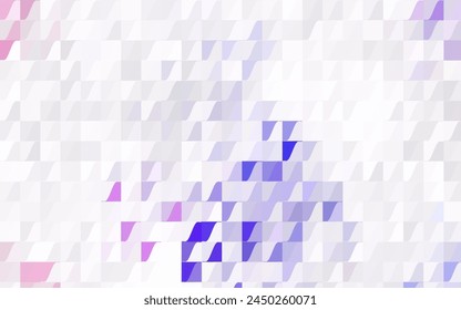 Light Purple vector abstract colorful background, which consist of triangles. Pattern with colored triangles on white background.