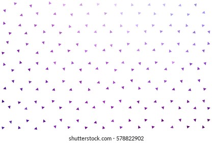 Light Purple vector abstract colorful background, which consist of triangles. Pattern with colored triangles on white background.