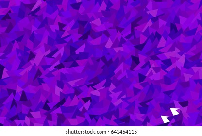 Light Purple vector abstract colorful background, which consist of triangles. Pattern with colored triangles on white background.