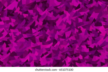 Light Purple vector abstract colorful background, which consist of triangles. Pattern with colored triangles on white background.