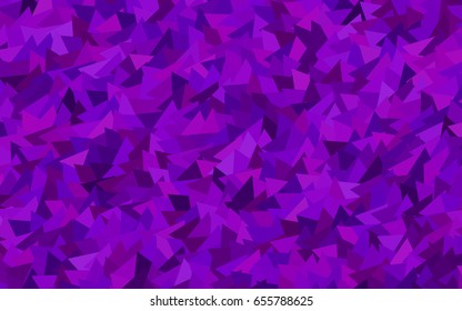 Light Purple vector abstract colorful background, which consist of triangles. Pattern with colored triangles on white background.