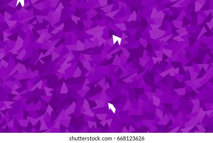 Light Purple vector abstract colorful background, which consist of triangles. Pattern with colored triangles on white background.