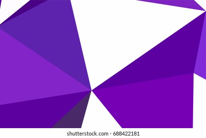 Light Purple vector abstract colorful background, which consist of triangles. Pattern with colored triangles on white background.
