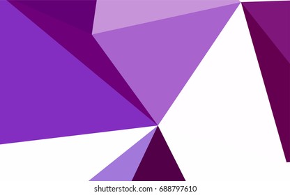 Light Purple vector abstract colorful background, which consist of triangles. Pattern with colored triangles on white background.