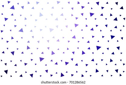 Light Purple vector abstract colorful background, which consist of triangles. Pattern with colored triangles on white background.