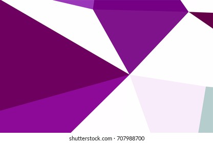 Light Purple vector abstract colorful background, which consist of triangles. Pattern with colored triangles on white background.