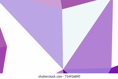 Light Purple vector abstract colorful background, which consist of triangles. Pattern with colored triangles on white background.