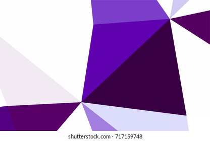 Light Purple vector abstract colorful background, which consist of triangles. Pattern with colored triangles on white background.