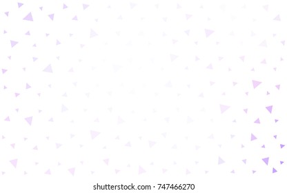 Light Purple vector abstract colorful background, which consist of triangles. Pattern with colored triangles on white background.