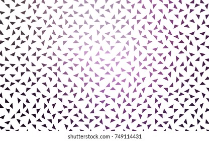 Light Purple vector abstract colorful background, which consist of triangles. Pattern with colored triangles on white background.
