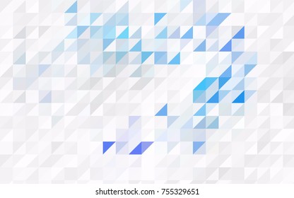 Light Purple vector abstract colorful background, which consist of triangles. Pattern with colored triangles on white background.