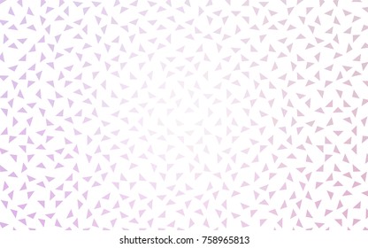 Light Purple vector abstract colorful background, which consist of triangles. Pattern with colored triangles on white background.