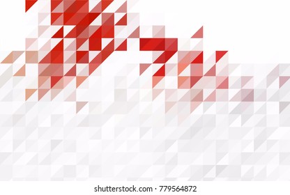 Light Purple vector abstract colorful background, which consist of triangles. Pattern with colored triangles on white background.