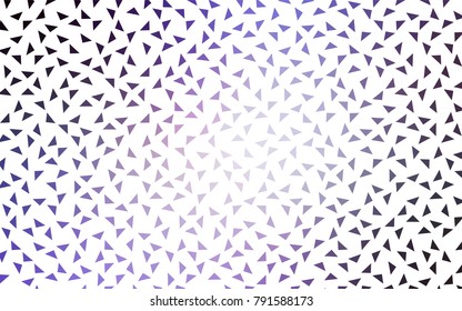 Light Purple vector abstract colorful background, which consist of triangles. Pattern with colored triangles on white background.
