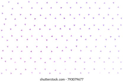 Light Purple vector abstract colorful background, which consist of triangles. Pattern with colored triangles on white background.