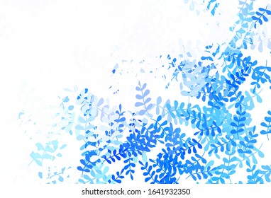 Light Purple vector abstract design with leaves. Colorful abstract illustration with leaves in doodle style. New template for your design.