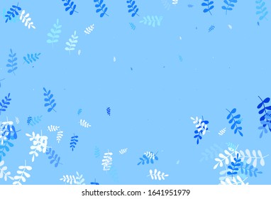Light Purple vector abstract design with leaves. leaves on elegant natural pattern with gradient. Hand painted design for web, leaflets.