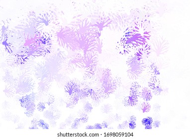 Light Purple vector abstract design with branches. Sketchy doodles on white background. Textured pattern for websites, banners.