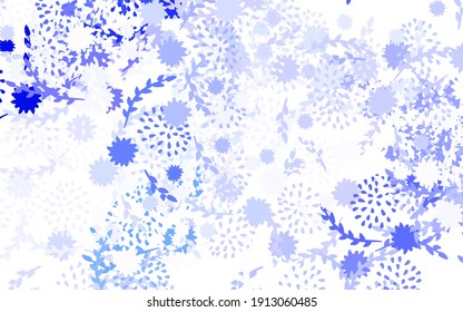 Hellviolettes, abstraktes Vektordesign mit Blumen. Leuchtende, farbige Illustration mit Blumen. Doodle Design für Ihre Website.