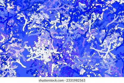 Diseño abstracto del vector púrpura claro con hojas, ramas. Una elegante ilustración brillante con hojas y ramas. Nuevo estilo para su diseño de negocio.