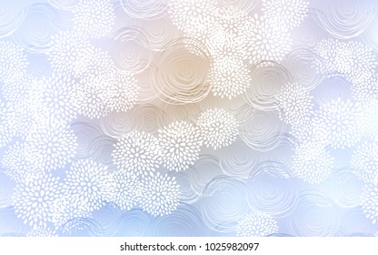 Light Purple vector abstract doodle pattern. An elegant bright illustration with flowers in Natural style. A completely new template for your business design.