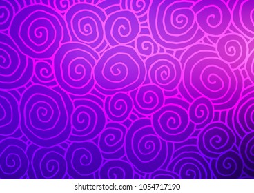 Light Purple vector abstract doodle pattern. An elegant bright illustration with lines in Natural style. The pattern can be used for wallpapers and coloring books.