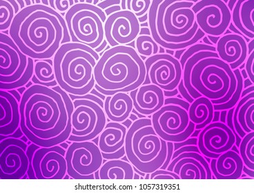 Light Purple vector abstract doodle pattern. Decorative shining illustration with doodles on abstract template. Brand-new style for your business design.