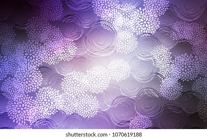 Light Purple vector abstract doodle wallpaper. Decorative shining illustration with doodles on abstract template. Brand-new style for your business design.