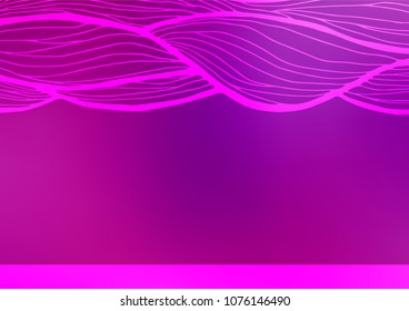 Light Purple vector abstract doodle template. Glitter abstract illustration with doodles and Zen tangles. Hand painted design for web, leaflet, textile.