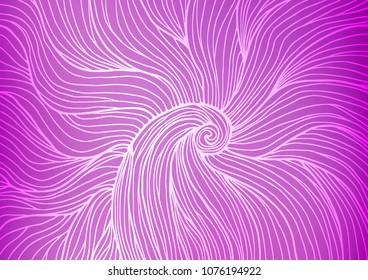 Light Purple vector abstract doodle texture. Ethnic elegant natural pattern with gradient. Hand painted design for web, leaflet, textile.