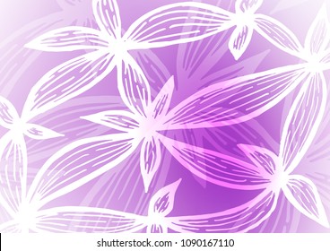 Light Purple vector abstract doodle background. Shining colored illustration with doodles in Zen tangle style. The best blurred design for your business.
