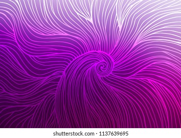 Light Purple vector abstract doodle pattern. Blurred decorative design in Indian style with Zen tangles. Hand painted design for web, leaflet, textile.