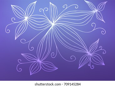 Light Purple vector abstract doodle texture. Geometric doodle illustration in Origami style with gradient. The template can be used as a background for cell phones.