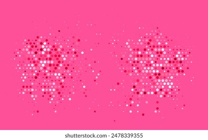 Ilustración Abstractas de Vector púrpura claro con burbujas de colores en estilo natural. Ilustración abstracta moderna con gotas de agua coloridas. Fondo de pantalla para un celular.