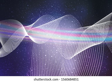 Light Purple vector abstract layout. Creative illustration in halftone style with gradient. Completely new design for your business.