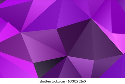 Light Purple vector abstract mosaic template. Brand-new colored illustration in blurry style with gradient. The completely new template can be used for your brand book.