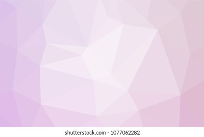Light Purple vector abstract mosaic background. Shining polygonal illustration, which consist of triangles. The best triangular design for your business.