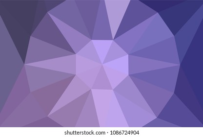 Light Purple vector abstract mosaic pattern with a diamond. Triangular geometric sample with gradient.  Best triangular design for your business.