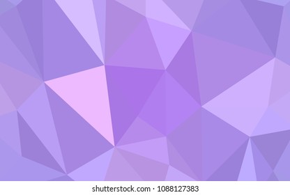Light Purple vector abstract mosaic pattern. Modern abstract illustration with triangles. Triangular pattern for your design.